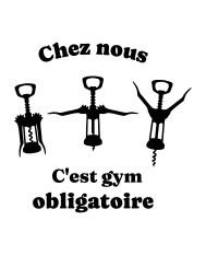 T-shirt homme personnalisé - Citation - "Gym obligatoire"