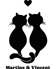 T-shirt homme personnalisé - Cadeau - "Chats amoureux..."