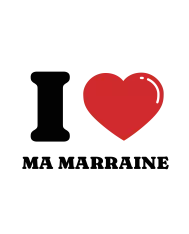 Body personnalisé – "I LOVE MA MARRAINE"