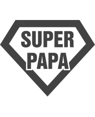 T-shirt homme 100% coton bio - Famille - "SUPER PAPA"