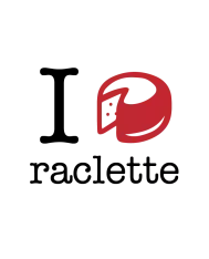 T-shirt homme 100% coton bio - Cadeau - "I LOVE raclette"