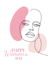 Tote Bag personnalisé – "Happy women's day visage femme"