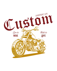 T-shirt homme personnalisé - Moto - "American custom"