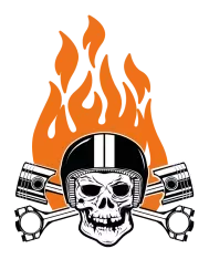 T-shirt homme personnalisé - Moto tout terrain - "Casque enflammé"