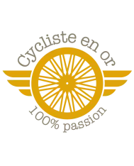 T-shirt homme personnalisé - Sport - "Cycliste en or"