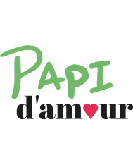 T-shirt homme 100% coton bio - Cadeau - "Papi d'amour"