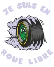 T-shirt homme personnalisé - Humour - "Je suis en roue libre"