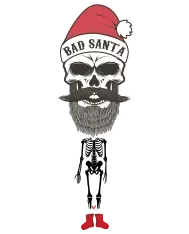 T-shirt homme personnalisé - Évènements - "Squelette bad santa"