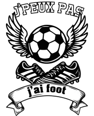 T-shirt homme 100% coton bio - Humour - "J'peux pas j'ai foot " Old school