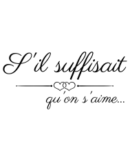 T-shirt homme personnalisé - Musique - "S'il suffisait qu'on s'aime..."