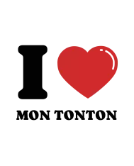 Tote Bag personnalisé – "I LOVE MON TONTON"