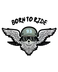 T-shirt homme personnalisé - Moto tout terrain - "Born to ride"