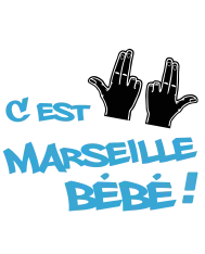 Bavoir personnalisé – "C'est marseille bébé !"