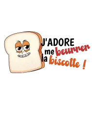 Caleçon personnalisée – "J'adore me beurrer la biscotte"