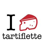T-shirt homme 100% coton bio - Cadeau - "I LOVE tartiflette"