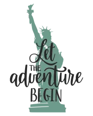 T-shirt homme personnalisé - Villes et voyages - "Let the aventure begin"