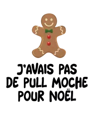 Tablier personnalisé – "J'avais pas de pull moche de Noël"