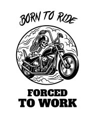 T-shirt homme personnalisé - Moto - "Born to ride"
