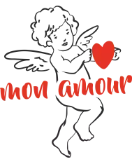 T-shirt homme 100% coton bio - Cadeau - "mon amour "