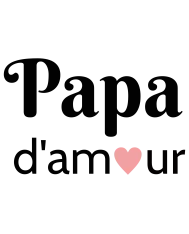 T-shirt homme personnalisé - Citations Famille / Motivation - "Papa d'amour"