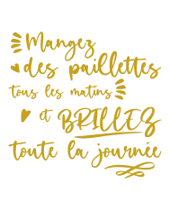 Tablier personnalisé – "Mangez des paillettes"