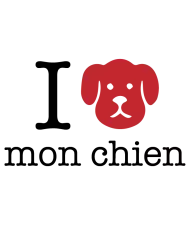T-shirt homme 100% coton bio - Cadeau - "I LOVE mon chien"