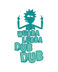 T-shirt homme personnalisé - Humour - "Rick wubba lubba dub dub"