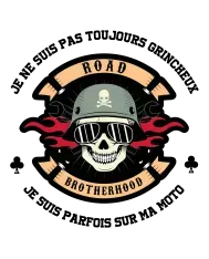 T-shirt homme personnalisé - Moto - "Pas toujours grincheux"