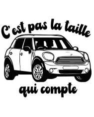 T-shirt homme personnalisé - Classiques & Populaires - "C'est pas la taille qui compte"