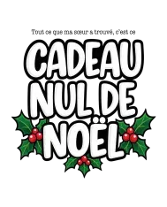 Tablier personnalisé – "Ce cadeau nul de Noël"