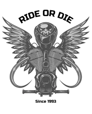 T-shirt homme personnalisé - Moto tout terrain - "Ride or die"