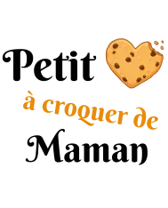 Bavoir personnalisé – "Petit...à croquer de Maman"