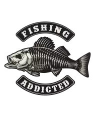 T-shirt homme personnalisé - Chasse et pêche - "Fishing addicted "