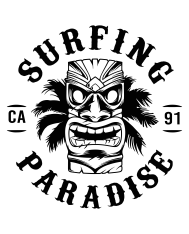 T-shirt homme personnalisé - Sport - "Surfing paradise"
