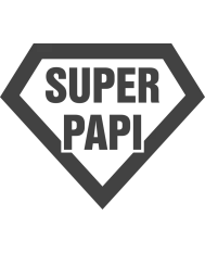 T-shirt homme 100% coton bio - Famille - "SUPER PAPI"