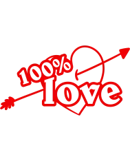 T-shirt homme 100% coton bio - Cadeau - "100% love "