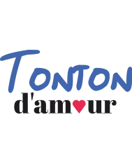 T-shirt homme 100% coton bio - Cadeau - "Tonton d'amour"