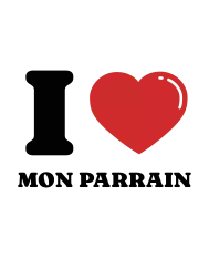 Body personnalisé – "I LOVE MON PARRAIN"
