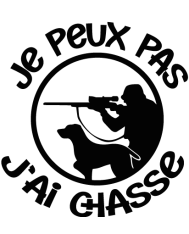 T-shirt homme personnalisé - J'peux pas - "Je peux pas j'ai chasse"