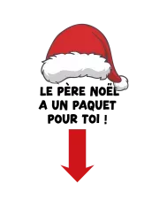 Tablier personnalisé – "Le père Noël a un paquet pour toi !"