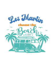 Body personnalisé – "Les Martin choose the beach life"