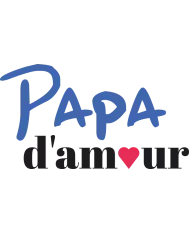 T-shirt homme 100% coton bio - Cadeau - "Papa d'amour"