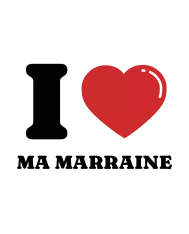 Tote Bag personnalisé – "I LOVE MA MARRAINE"