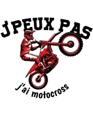 T-shirt homme personnalisé - J'peux pas - "J'peux pas j'ai motocross"