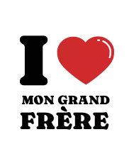 Body personnalisé – "I LOVE MON GRAND FRÈRE"