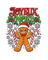 Tablier personnalisé – "Joyeux Noël Pain d'épice insolent"