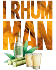 T-shirt homme 100% coton bio - Humour - "I RHUM MAN" Liquide