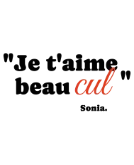 Caleçon personnalisée – "Je t'aime beau cul"