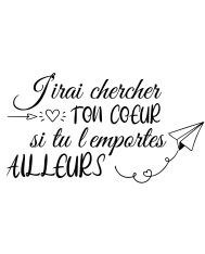 T-shirt homme personnalisé - Musique - "J'irai chercher ton coeur"