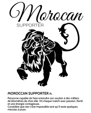 T-shirt homme personnalisé - Football - "Morocan supporter..."